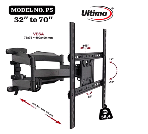 WALL MOUNT SIZE 40" TO 80"