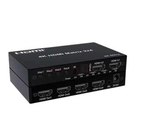 2 IN 4 OUT HDMI MATRIX 4K 60 HZ