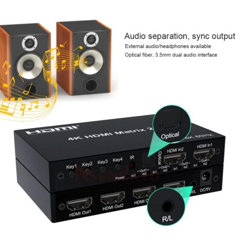 2 IN 4 OUT HDMI MATRIX 4K 60 HZ - Image 7